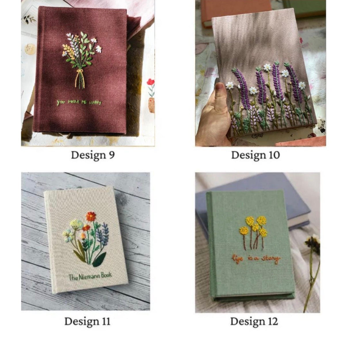 Linen Handmade Embroidered Photobook