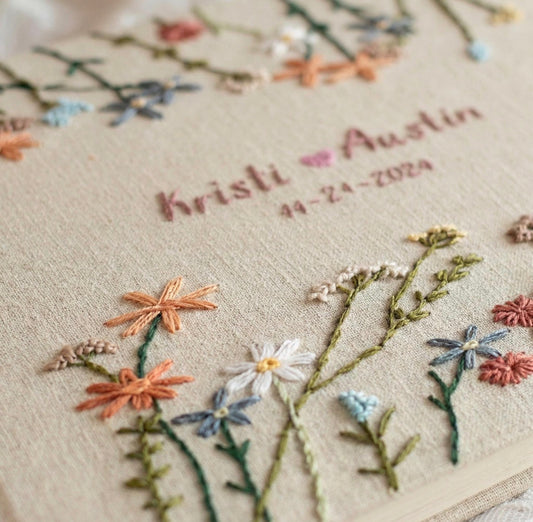 Wedding Guest Book Floral 1
