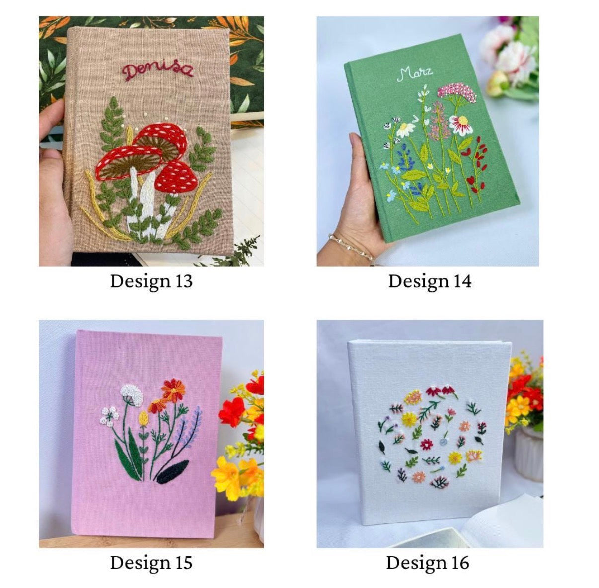 Linen Handmade Embroidered Photobook