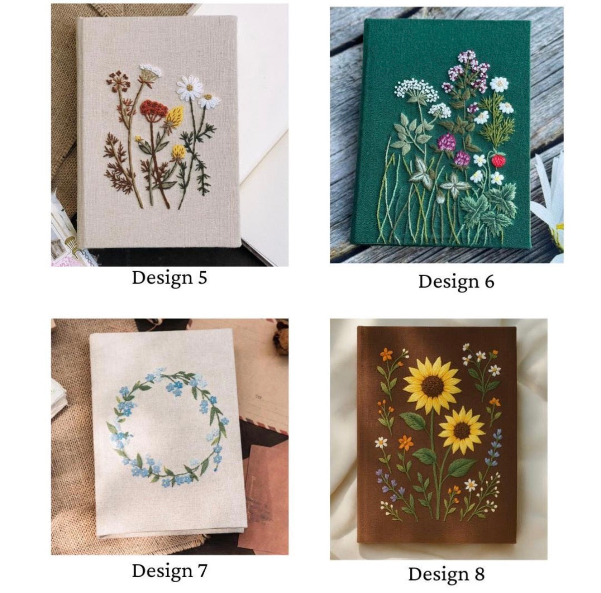 Linen Handmade Embroidered Photobook